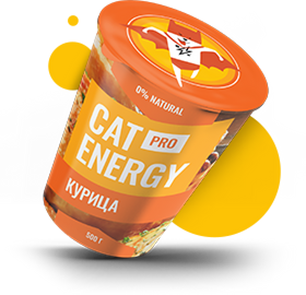 Товар Cat energy со вкусом курицы 500г.